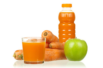 Image showing Carrot and apple juice