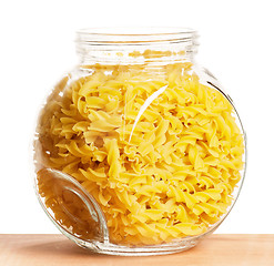 Image showing Pasta in glass pot