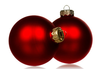 Image showing Red baubles