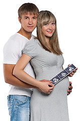 Image showing Pregnant woman with husband