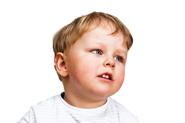 Image showing Portrait of the little boy, close up