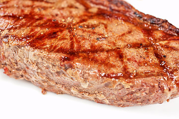 Image showing Juicy rib-eye beef steak