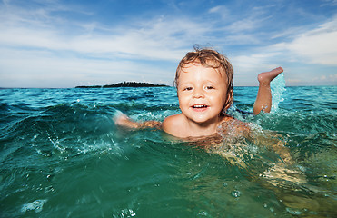 Image showing Summer, swimming, vacation, kid