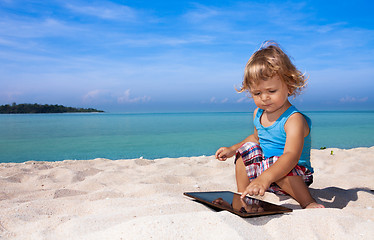 Image showing funny games on the tropical beach