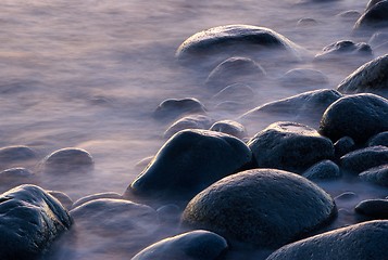 Image showing Stones on a beach