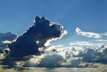 Image showing Dark clouds on the horizon.