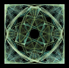 Image showing Abstract Fractal Art Green Square Scramble Object