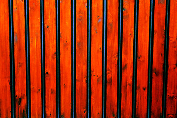 Image showing Wooden Background With Vertical Lines