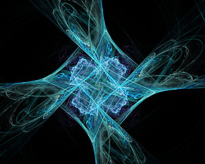 Image showing Abstract Fractal Art Space Twirl Diamond Object