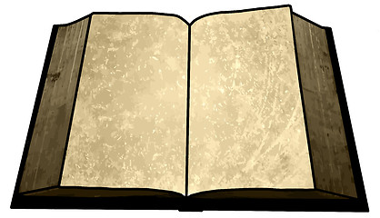Image showing Golden Empty Blank Book Image