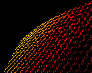 Image showing 3D Bent Open Wire Mesh on Black