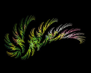 Image showing Abstract Fractal Art Wing Object