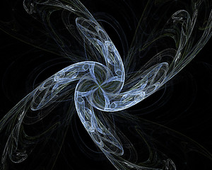 Image showing Abstract Fractal Art Blue Smoky Twirl Object