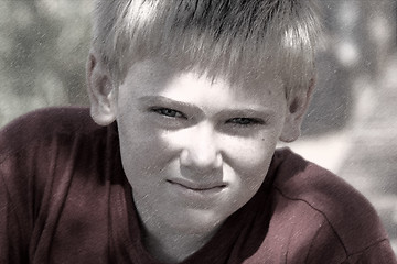 Image showing Graphite Pencil Combination Drawing Boy Face