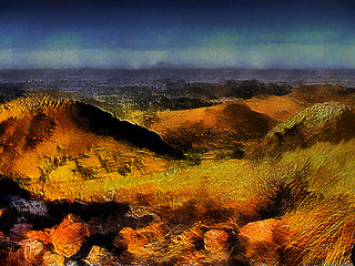 Image showing 3D Mountain Top View Painting