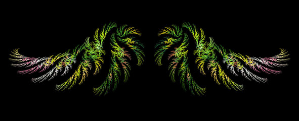 Image showing Abstract Fractal Art Winged Object