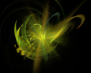 Image showing Abstract Fractal Art Space Twirl Explosion Object