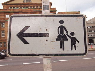 Image showing Pedestrian area sign