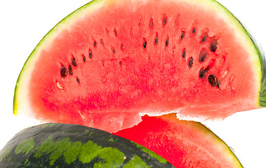 Image showing Sliced ripe fresh watermelon