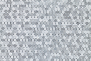 Image showing Background of textured silver hexagon