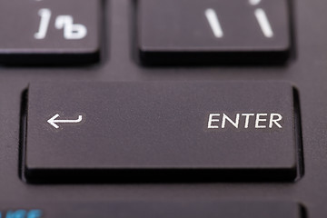 Image showing Closeup of an enter key