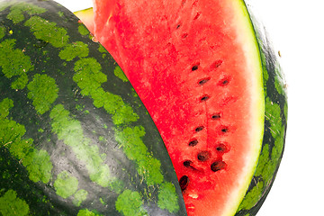 Image showing Sliced ripe fresh watermelon