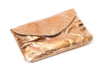 Image showing Shiny gold evening bag