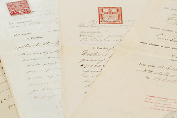 Image showing very old handwritten text contract