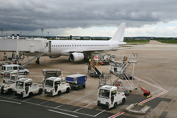 Image showing plane parked at the airport