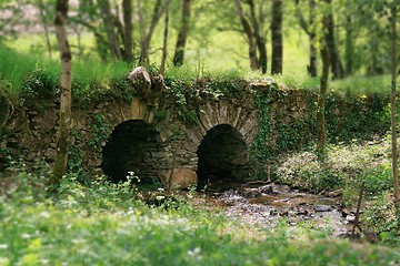 Image showing little bridge on a river