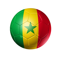 Image showing Soccer football ball with Senegal flag