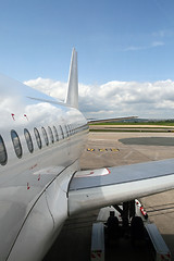 Image showing plane parked at the airport