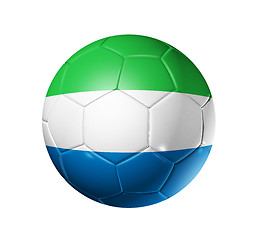 Image showing Soccer football ball with Sierra Leone flag