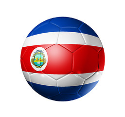 Image showing Soccer football ball with Costa Rica flag