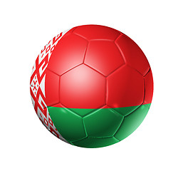 Image showing Soccer football ball with Belarus flag