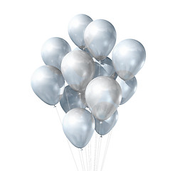 Image showing white balloons isolated