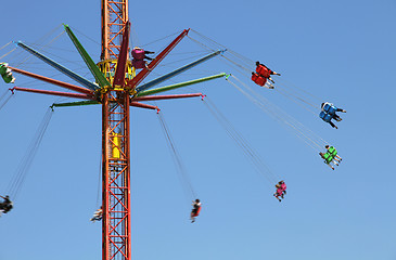 Image showing Carousel in an amusement park