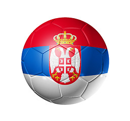 Image showing Soccer football ball with Serbia flag