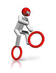 Image showing Cycling BMX 3D symbol