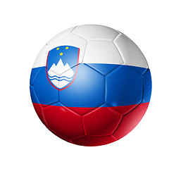 Image showing Soccer football ball with Slovenia flag