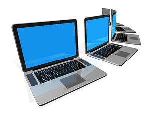 Image showing Laptop computers isolated on white