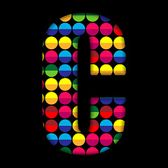 Image showing Alphabet Dots Color on Black Background C