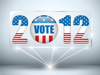 Image showing United States Election Vote Button Background.