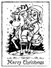 Image showing Santa Claus theme drawing 1