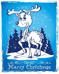 Image showing Reindeer theme drawing 2