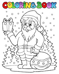 Image showing Coloring book Santa Claus topic 6