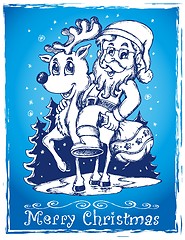 Image showing Santa Claus theme drawing 2