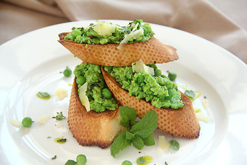 Image showing Green Pea Baguettes