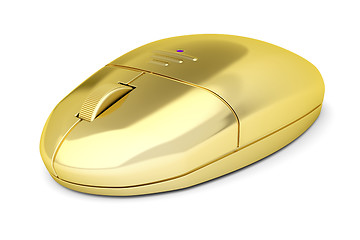 Image showing Golden wireless mouse