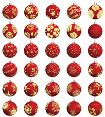 Image showing christmas ball set